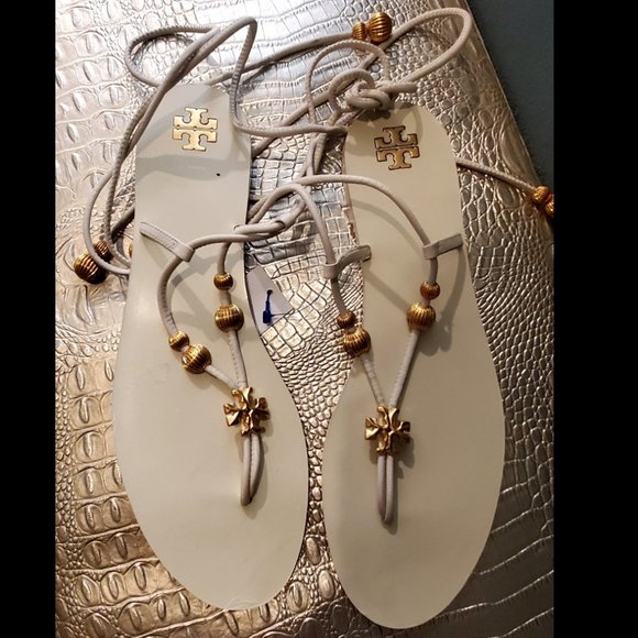 💯TORY BURCH CAPRI FLAT LACE-UP SANDAL - Picture 5 of 10